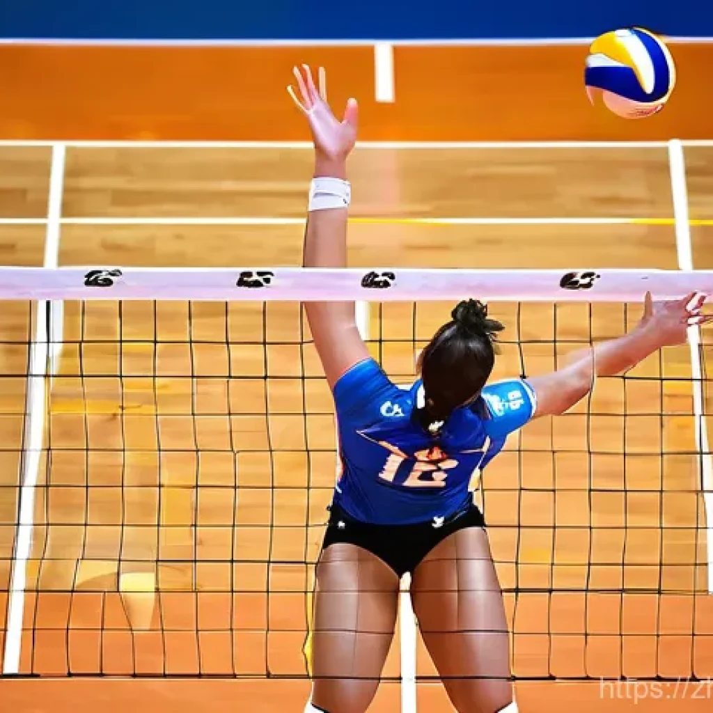 배구 관련 뉴스레터 - **Prompt 1: Dynamic Tactical Play under New Rules**
    "A high-angle, dynamic shot of a women's vol...