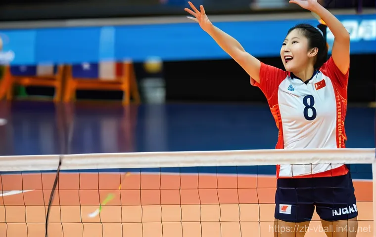 배구의 지역별 인기 차이 - **Prompt:** A dynamic, high-angle shot capturing a climactic moment during a vibrant "Haruko Volley"...