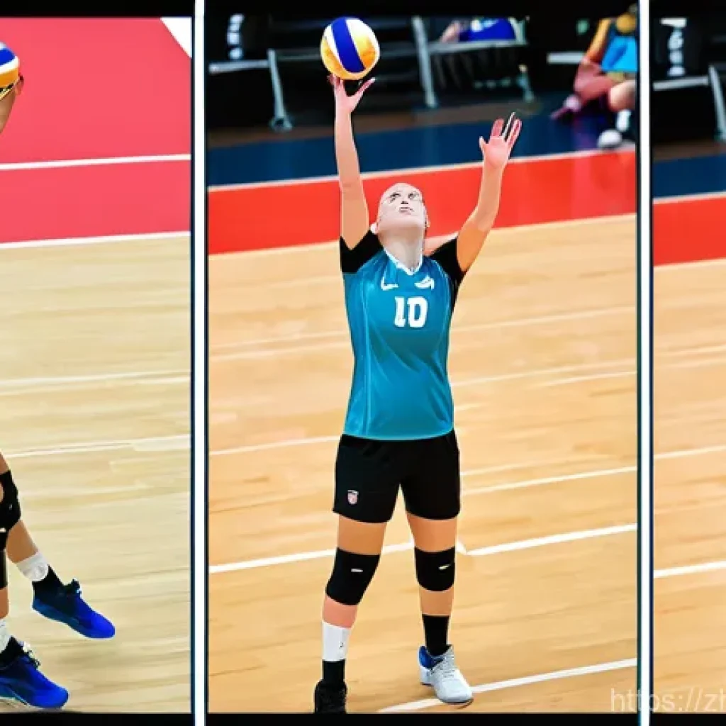 배구 선수들의 명언 - Here are three image generation prompts in English, detailing various aspects of volleyball as inspi...
