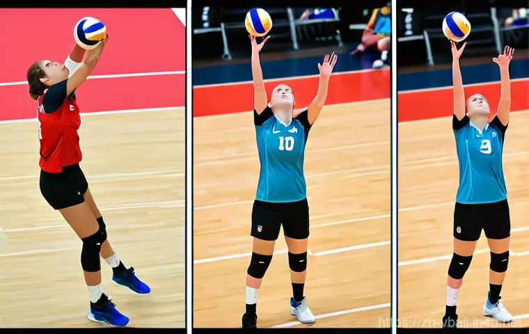 배구 선수들의 명언 - Here are three image generation prompts in English, detailing various aspects of volleyball as inspi...