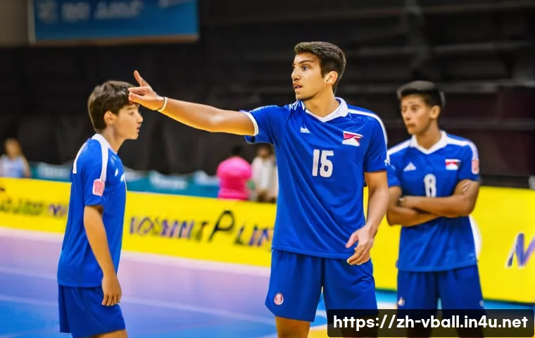배구 경기에서의 스포츠맨십 - **Prompt for Sportsmanship and Integrity:**
    "A powerful, dynamic image depicting a crucial momen...