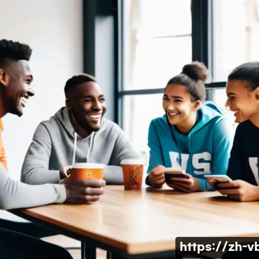 배구 애호가 모임 - **Prompt 1: Online Volleyball Community Connection**
"A diverse group of young adults, three mal...