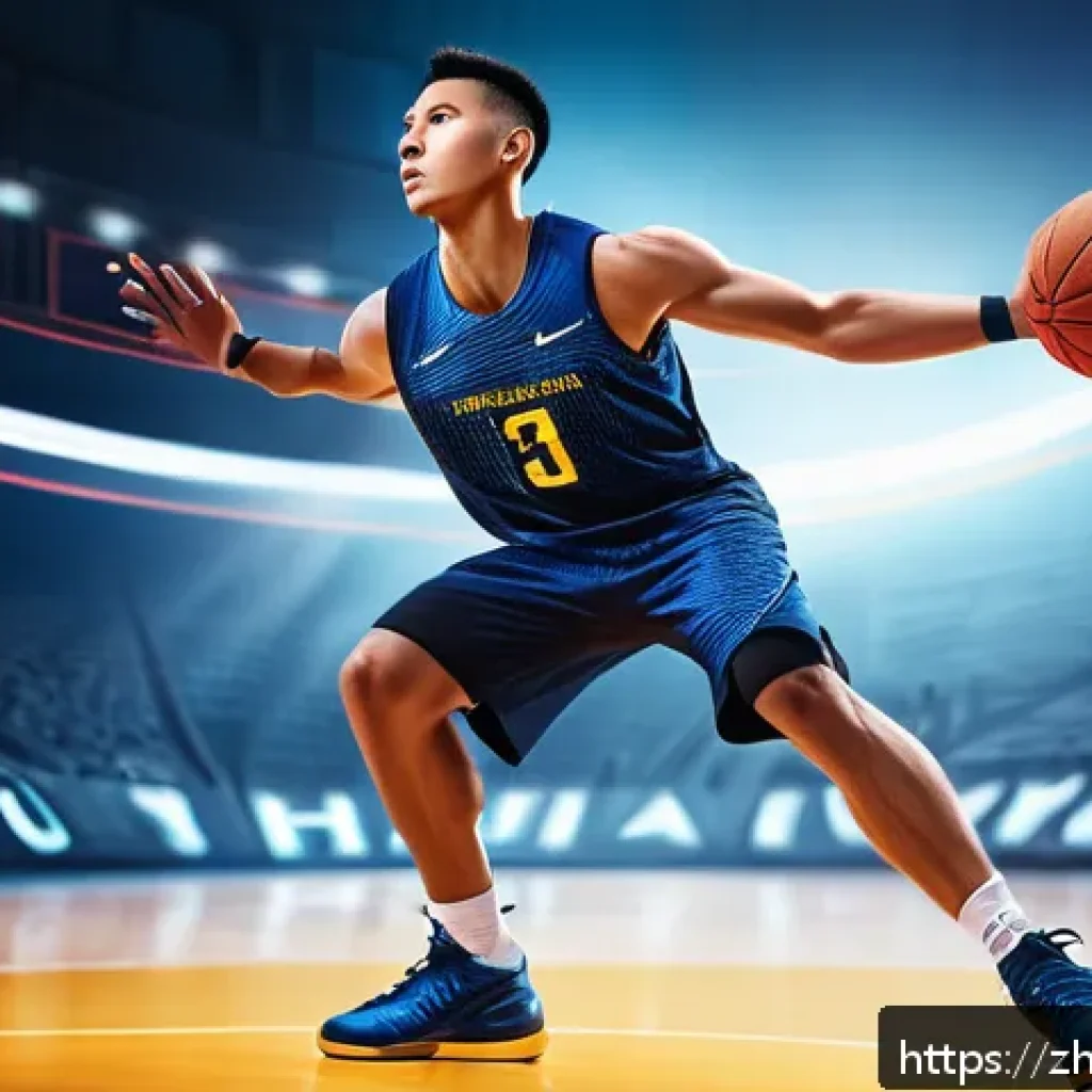 배구화 쿠션 테스트 - A dynamic basketball court scene focusing on a professional player mid-air performing a powerful jum...