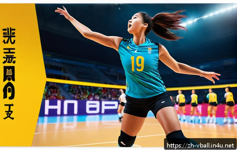 배구 경기 관람 팁 - A dynamic volleyball match scene at an indoor stadium viewed from a courtside seat, focusing on a fe...