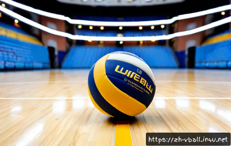 배구 배너 제작 팁 - Photorealistic wide horizontal volleyball banner concept in a bright indoor sports arena, a crisp vo...